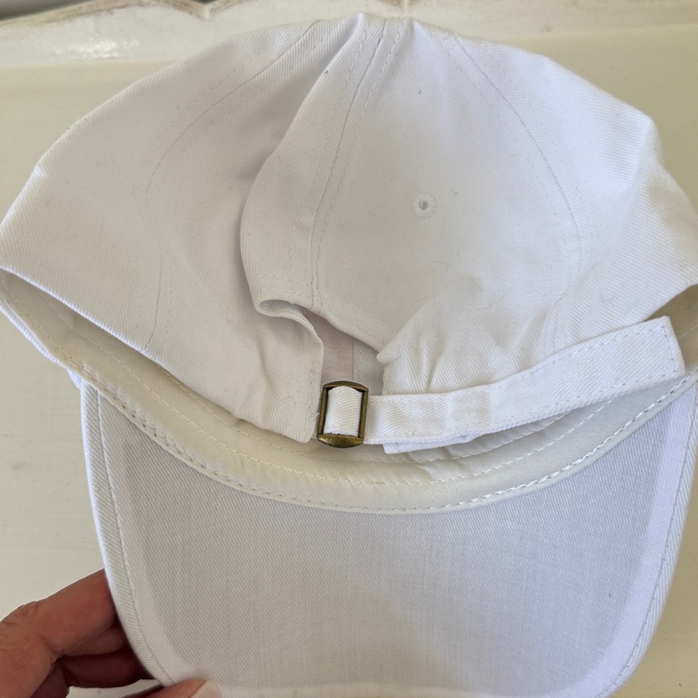 American Flag Studded Bling White Adjustable Baseball Hat - One Size - Picture 5 of 10